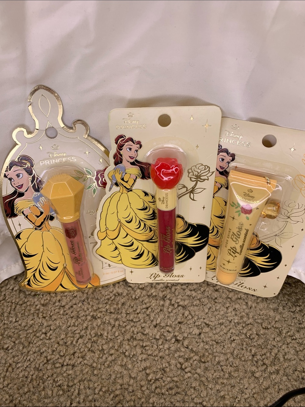 Belle Lip Gloss Trio - Yellow & Red